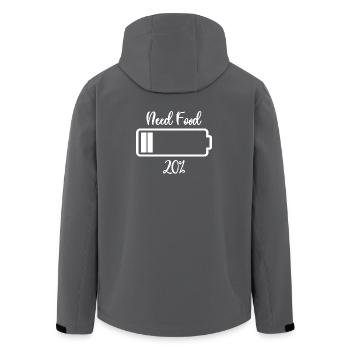 Need Fuel Low Battery Tee - Recycelte Männer Softshell-Jacke von Stanley/Stella - Anthrazit - Hinten - AI Model Male 185 light (185cm)