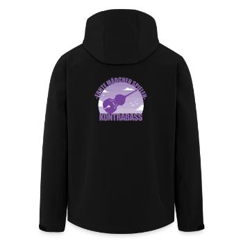 Kontrabass Instrument Musikerin Mädchen Geschenk - Recycelte Männer Softshell-Jacke von Stanley/Stella - Schwarz - Hinten - AI Model Male 185 light (185cm)
