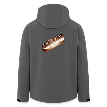 Illustration d’un éclair fourré à la crème - Veste softshell homme en polyester recyclé Stanley/Stella - noir - Dos - AI Model Male 185 light (185cm)