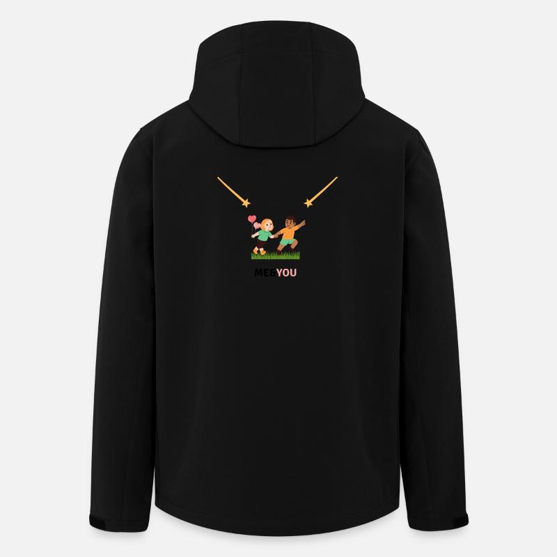 Verliebte Herzen - Recycelte Männer Softshell-Jacke von Stanley/Stella - Schwarz