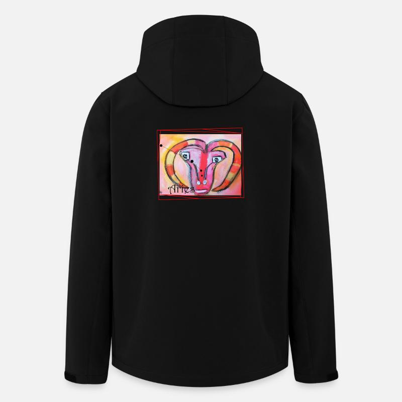 Bélier, Arc-en-ciel, Art céleste - Veste softshell homme en polyester recyclé Stanley/Stella - noir