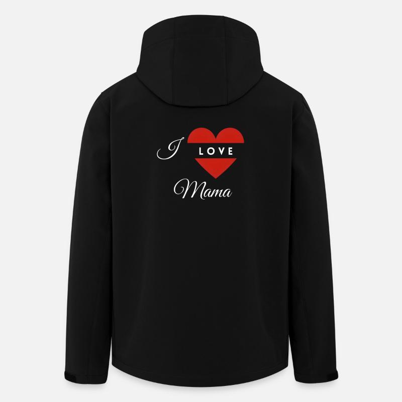 Heart Shape with Love Message for Mom - Men’s Recycled Softshell Jacket by Stanley/Stella - black