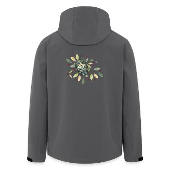 exotic african creepy crawly with leaves - Men’s Recycled Softshell Jacket by Stanley/Stella - black - Back - AI Model Male 185 light (185cm)