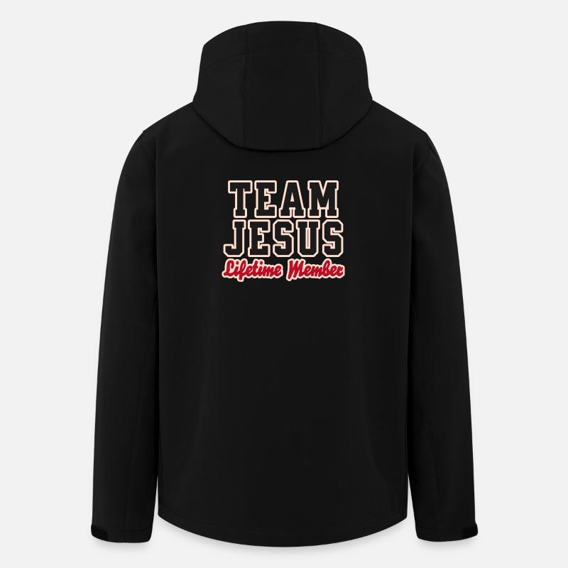 Team Jesus Lifetime Member Design - Recycelte Männer Softshell-Jacke von Stanley/Stella - Schwarz
