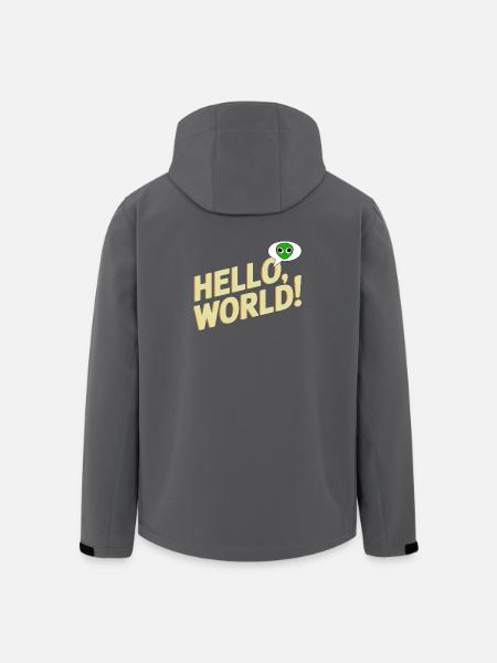 Verspieltes Alien Hello World Design - Recycelte Männer Softshell-Jacke von Stanley/Stella - Schwarz