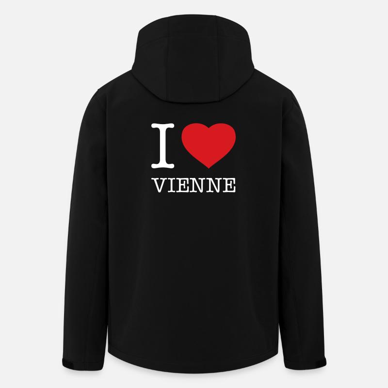 I LOVE VIENNE - Recycelte Männer Softshell-Jacke von Stanley/Stella - Schwarz