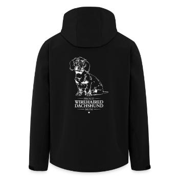 Teckel à poil dur Maman Teckel à poil dur Wilsigns - Veste softshell homme en polyester recyclé Stanley/Stella - noir - Dos - AI Model Male 185 light (185cm)