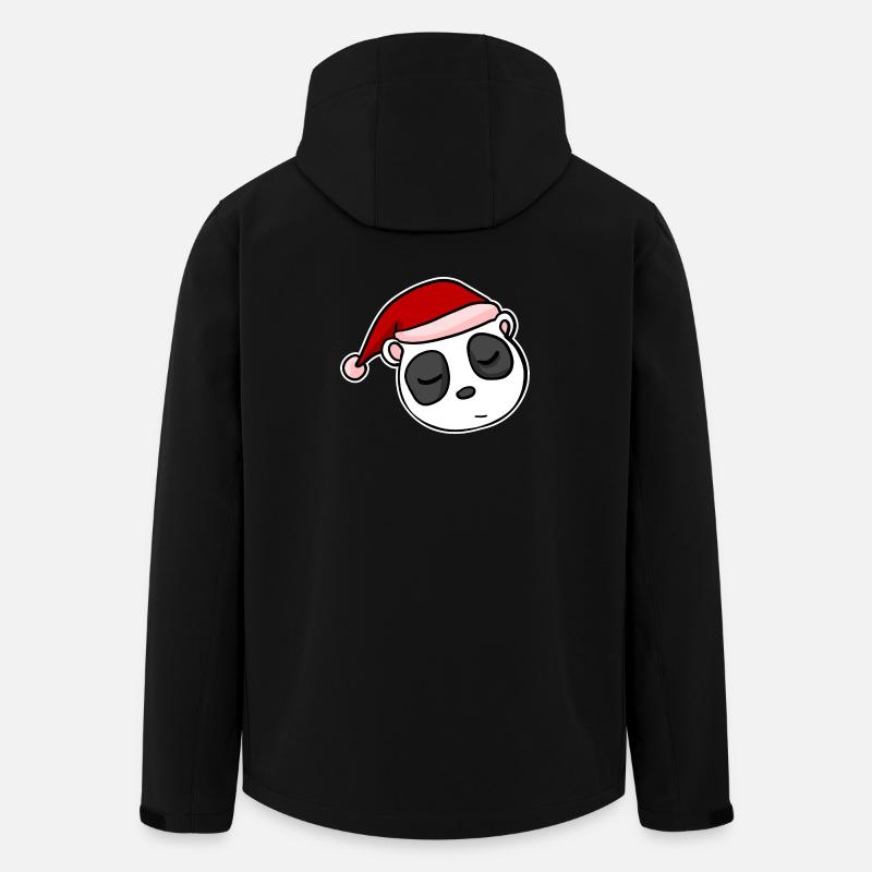Panda Weihnachten Weihnachtlich Advent - Recycelte Männer Softshell-Jacke von Stanley/Stella - Schwarz