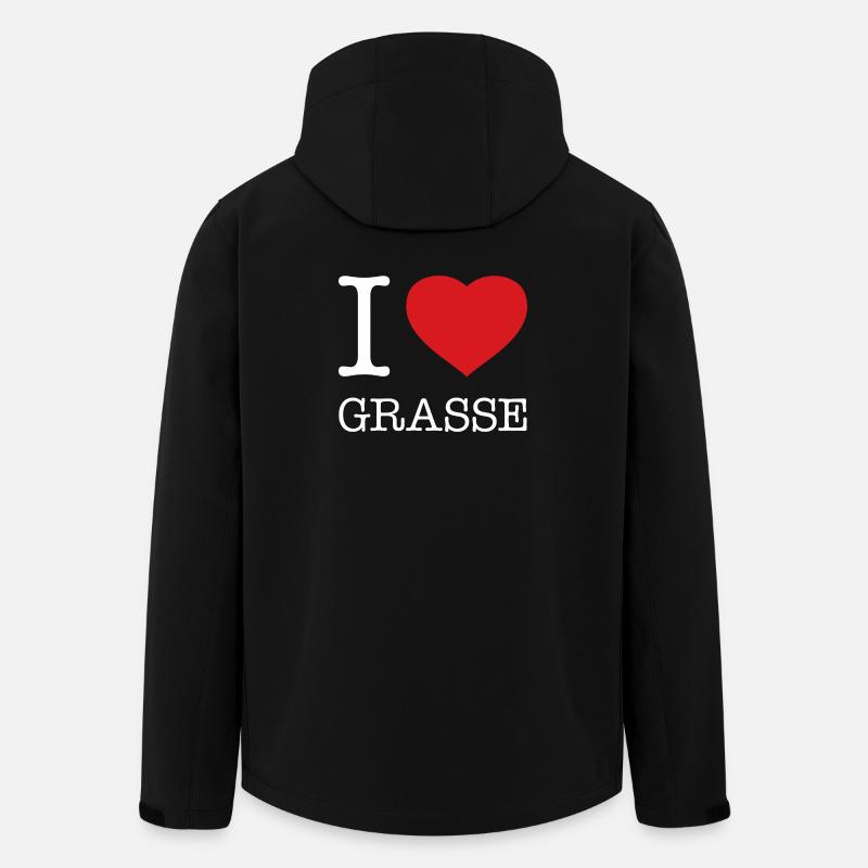 J’ADORE GRASSE - Veste softshell homme en polyester recyclé Stanley/Stella - noir