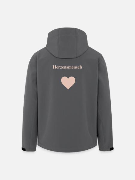 Herzensmensch - Recycelte Männer Softshell-Jacke von Stanley/Stella - Schwarz