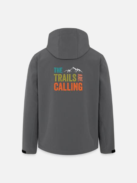 The Trails Are Calling - Men’s Recycled Softshell Jacket by Stanley/Stella - black
