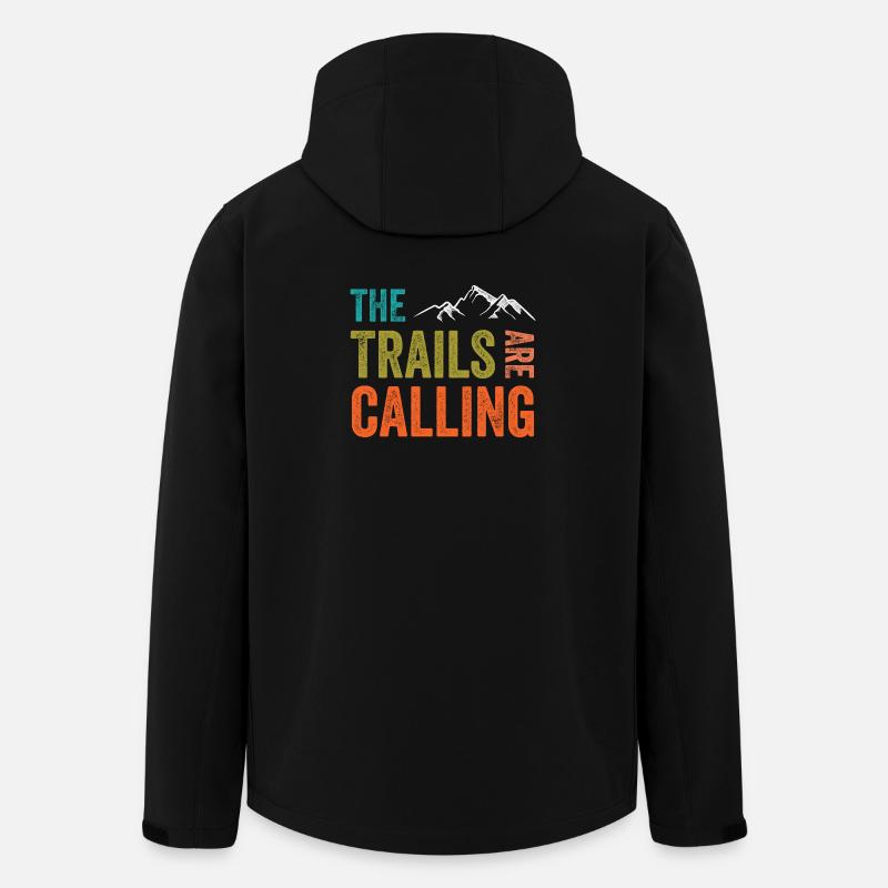 The Trails Are Calling - Men’s Recycled Softshell Jacket by Stanley/Stella - black
