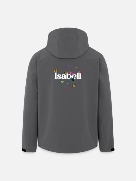 Schöner Mädchenname mit Schmetterlingen ISABELL - Recycelte Männer Softshell-Jacke von Stanley/Stella - Schwarz