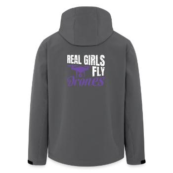 Real Girls fly Drones - Recycelte Männer Softshell-Jacke von Stanley/Stella - Anthrazit - Hinten - AI Model Male 185 light (185cm)