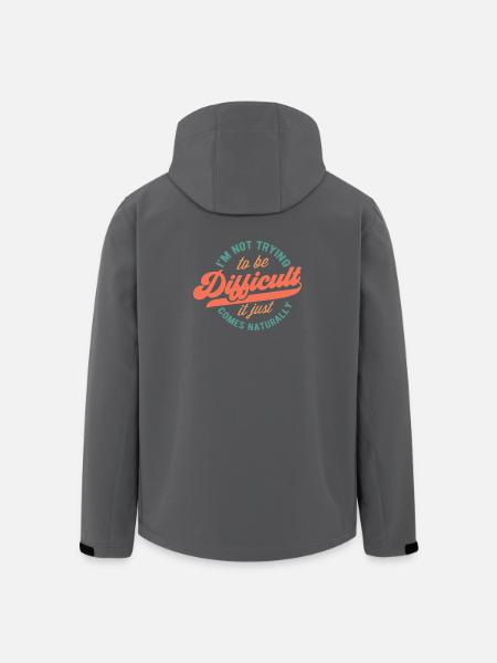 Natural Humorous Text Design - Men’s Recycled Softshell Jacket by Stanley/Stella - black
