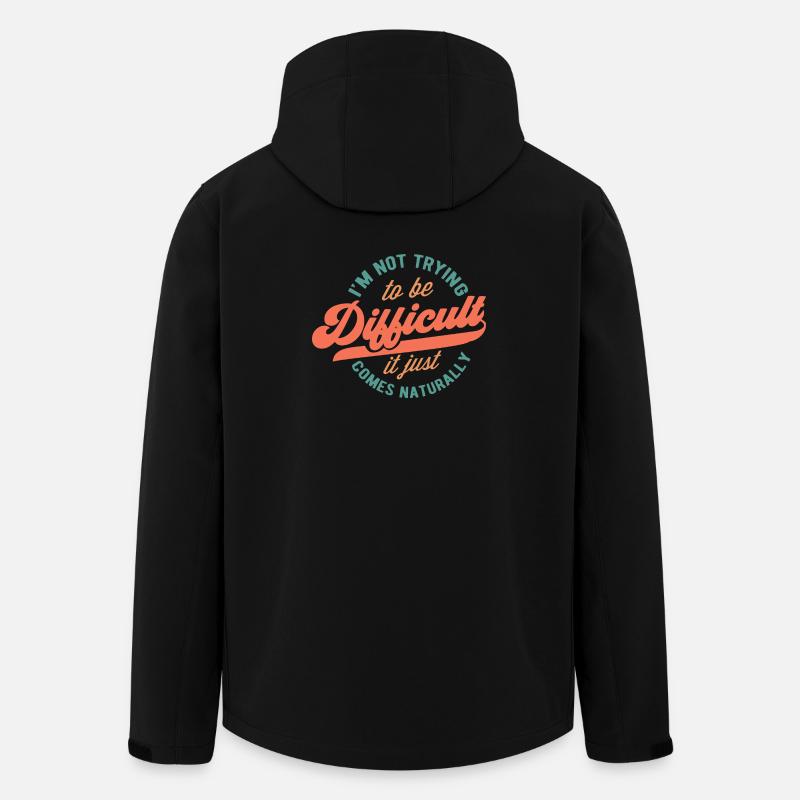 Conception de texte humoristique naturel - Veste softshell homme en polyester recyclé Stanley/Stella - noir