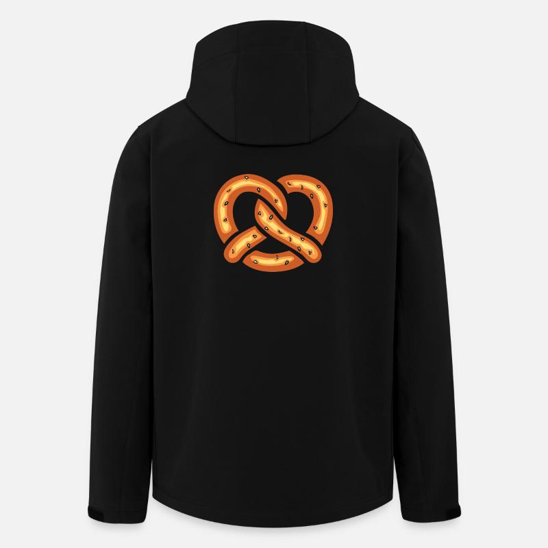 Lustige Brezel Cartoon Illustration - Recycelte Männer Softshell-Jacke von Stanley/Stella - Schwarz