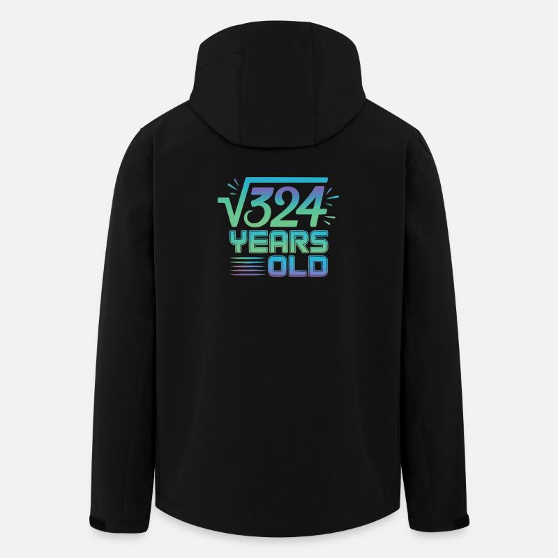 Math Joke – 18th Birthday T-Shirt - Men’s Recycled Softshell Jacket by Stanley/Stella - black