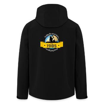 40. Geburtstag Rocking the crowd since 10/1985 - Men’s Recycled Softshell Jacket by Stanley/Stella - black - Back - AI Model Male 185 light (185cm)