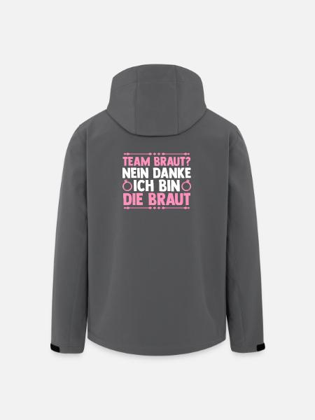 JGA Team Braut Junggesellinnenabschied - Recycelte Männer Softshell-Jacke von Stanley/Stella - Schwarz