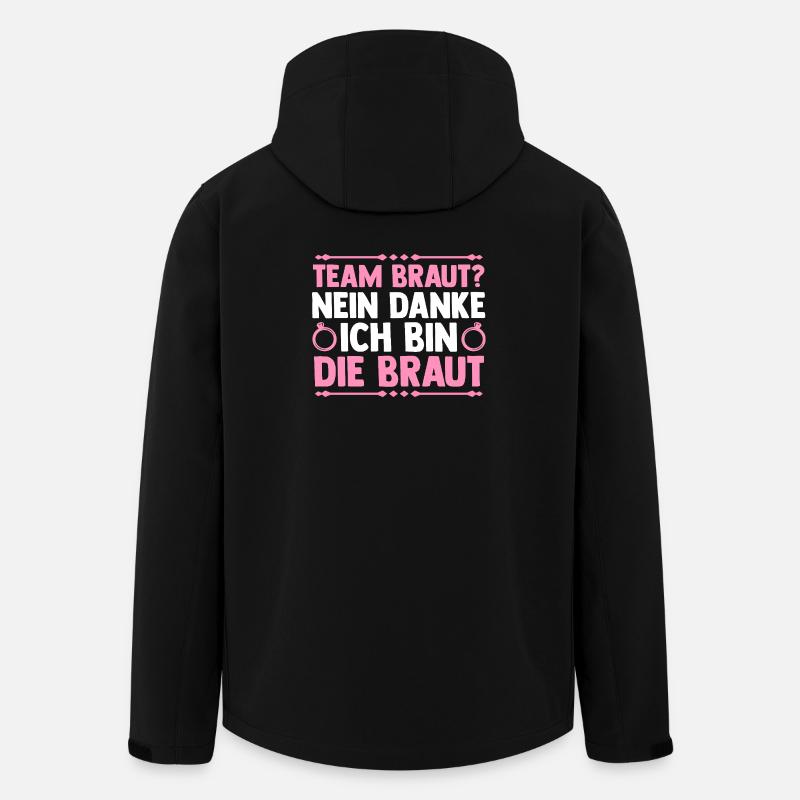 JGA Team Braut Junggesellinnenabschied - Recycelte Männer Softshell-Jacke von Stanley/Stella - Schwarz