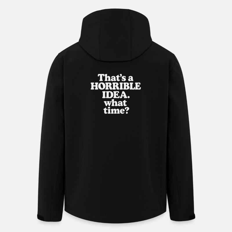 Idée horrible – Quelle heure ? - Veste softshell homme en polyester recyclé Stanley/Stella - noir