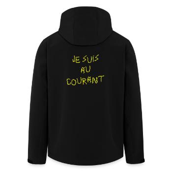 I KNOW ABOUT IT! - Men’s Recycled Softshell Jacket by Stanley/Stella - black - Back - AI Model Male 185 light (185cm)
