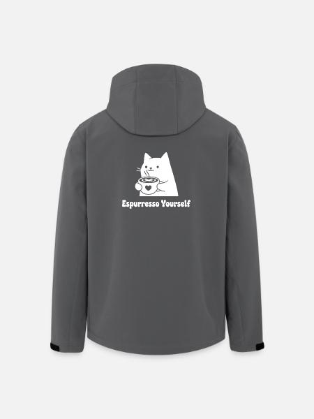 Espresso Yourself Motif Chat - Veste softshell homme en polyester recyclé Stanley/Stella - noir