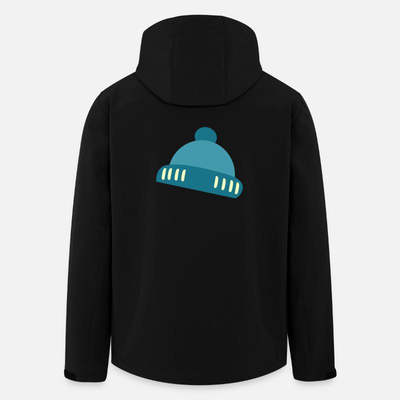 Beanie Blue Accent Pattern - Men’s Recycled Softshell Jacket by Stanley/Stella - black