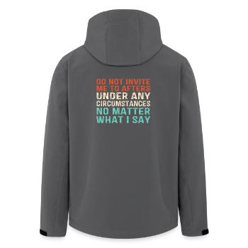 Do Not Invite Me To Afters Rave Party Festival - Recycelte Männer Softshell-Jacke von Stanley/Stella - Anthrazit - Hinten - AI Model Male 185 light (185cm)