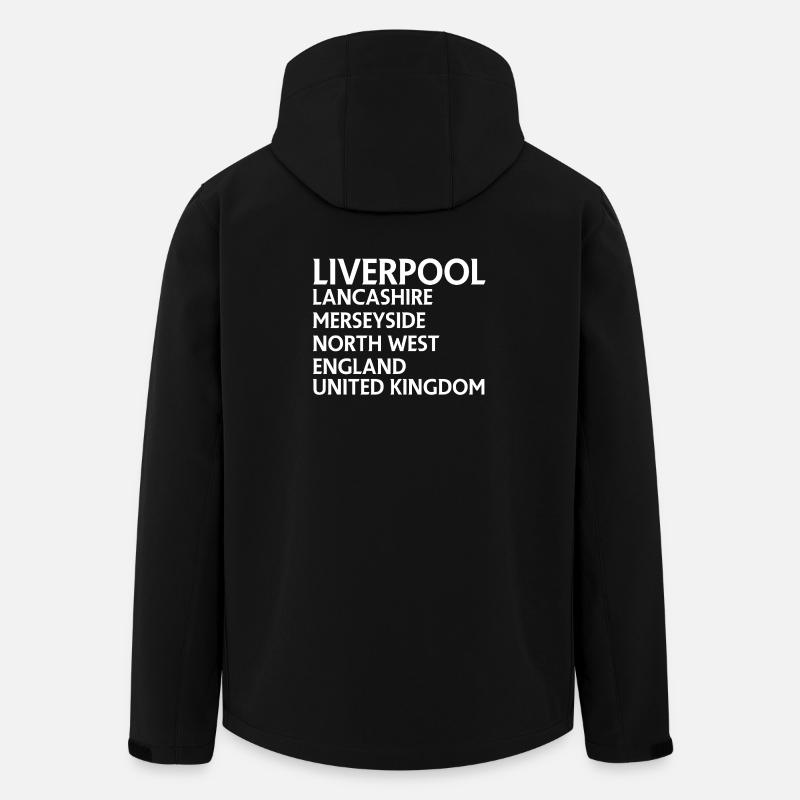 Liverpool – England Textdesign - Recycelte Männer Softshell-Jacke von Stanley/Stella - Schwarz