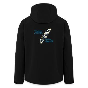 Tagüber Zirkus – Abends Theater - Recycelte Männer Softshell-Jacke von Stanley/Stella - Schwarz - Hinten - AI Model Male 185 light (185cm)