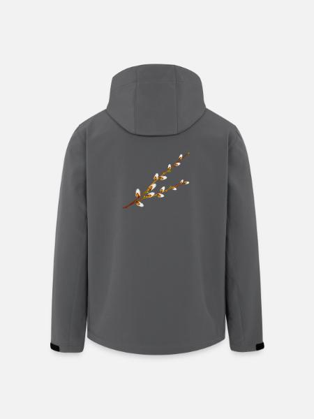 Delicate Palm Catkins Branches – Spring Motif - Men’s Recycled Softshell Jacket by Stanley/Stella - black