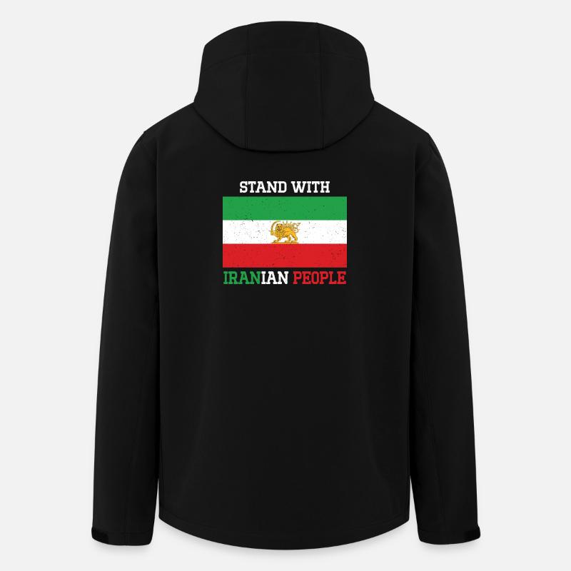 Stand mit dem iranischen Volksemblem - Recycelte Männer Softshell-Jacke von Stanley/Stella - Schwarz