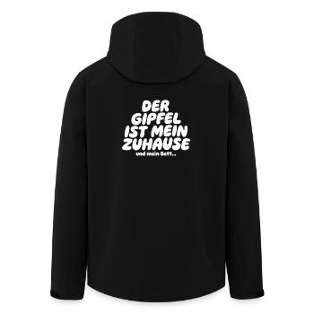 Der Gipfel ist mein Zuhause Spruch - Recycelte Männer Softshell-Jacke von Stanley/Stella - Schwarz - Hinten - AI Model Male 185 light (185cm)