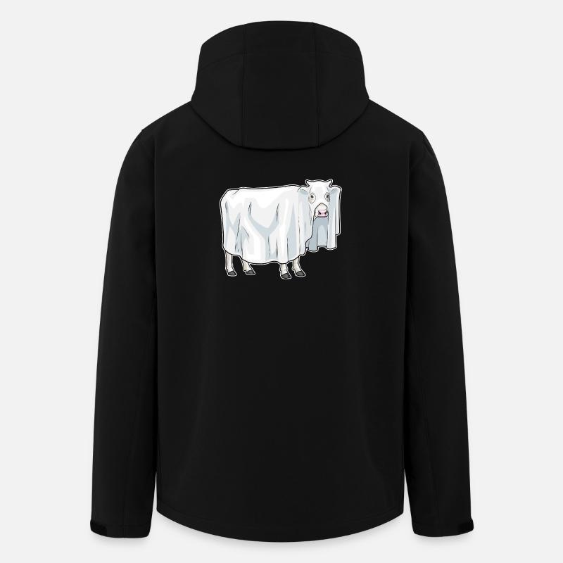Kuh Halloween Geist - Recycelte Männer Softshell-Jacke von Stanley/Stella - Schwarz