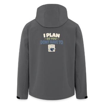 Family Provision Emergency Planner Prepper - Men’s Recycled Softshell Jacket by Stanley/Stella - anthracite - Back - AI Model Male 185 light (185cm)