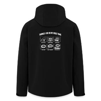 Choses que je fais pendant mon temps libre Pêche au bar d’Angeln - Veste softshell homme en polyester recyclé Stanley/Stella - noir - Dos - AI Model Male 185 light (185cm)