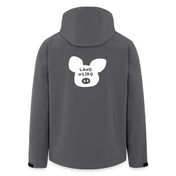 weird pig cool sayings quotes farmer farmer - Men’s Recycled Softshell Jacket by Stanley/Stella - anthracite - Back - AI Model Male 185 light (185cm)