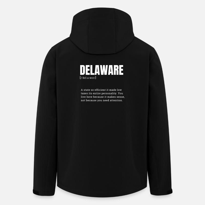 Delaware Neon Typography - Men’s Recycled Softshell Jacket by Stanley/Stella - black