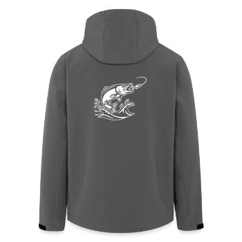 Pike Predator Jump Outline - Men’s Recycled Softshell Jacket by Stanley/Stella - black - Back - AI Model Male 185 light (185cm)