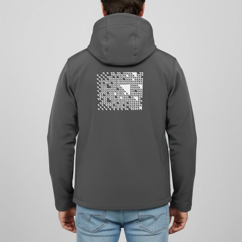 Triangular Mosaic Grid Men’s Recycled Softshell Jacket by Stanley/Stella