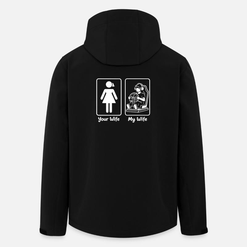 Deine Frau Meine Frau - Recycelte Männer Softshell-Jacke von Stanley/Stella - Schwarz