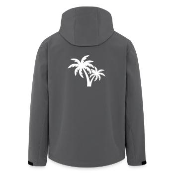 Palm Tree Symbol Beach - Men’s Recycled Softshell Jacket by Stanley/Stella - black - Back - AI Model Male 185 light (185cm)