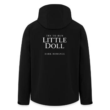 Try to run little doll - Recycelte Männer Softshell-Jacke von Stanley/Stella - Schwarz - Hinten - AI Model Male 185 light (185cm)