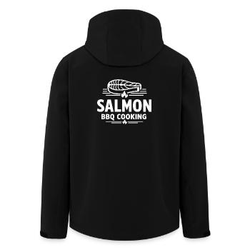 Salmon BBQ Cooking Seafood Grill - Men’s Recycled Softshell Jacket by Stanley/Stella - black - Back - AI Model Male 185 light (185cm)
