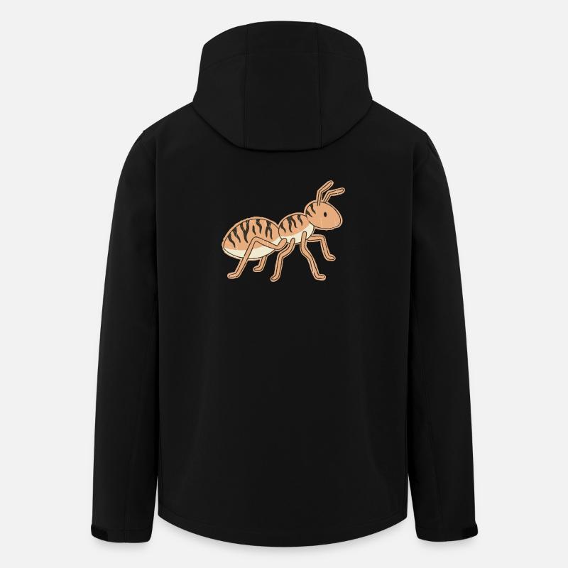 Fourmi tigrée stylisée rayures Tigrée - Veste softshell homme en polyester recyclé Stanley/Stella - noir