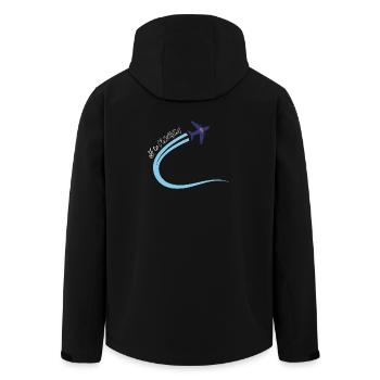 Départ pour la Corée Conception de voyages en avion Corée du Sud - Veste softshell homme en polyester recyclé Stanley/Stella - noir - Dos - AI Model Male 185 light (185cm)