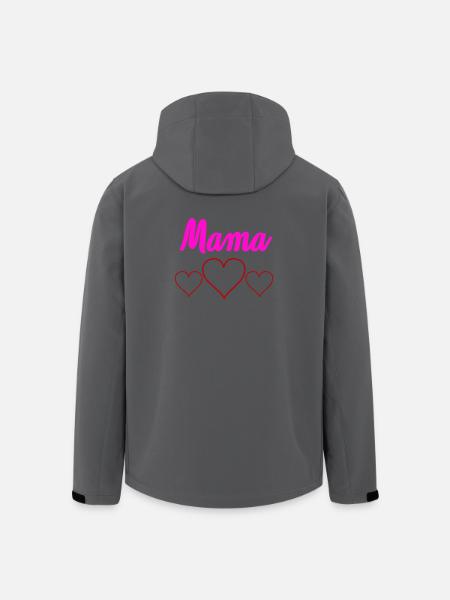 Cœur de Maman - Veste softshell homme en polyester recyclé Stanley/Stella - noir