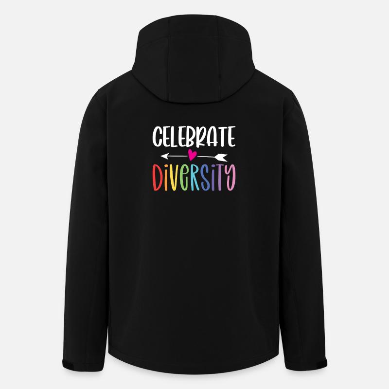 LGBT Pride Month - Celebrate Diversity - Men’s Recycled Softshell Jacket by Stanley/Stella - black